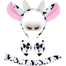 Spooktacular Creations Halloween Gray Mouse Donkey Cow Costume Set Animal Ears Headband Tail Costume Accessory For Adult