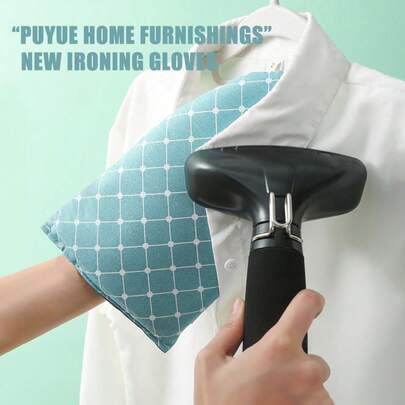 1pc Mini Handheld Ironing Board With Pad, Ironing Glove, Small Ironing Accessories