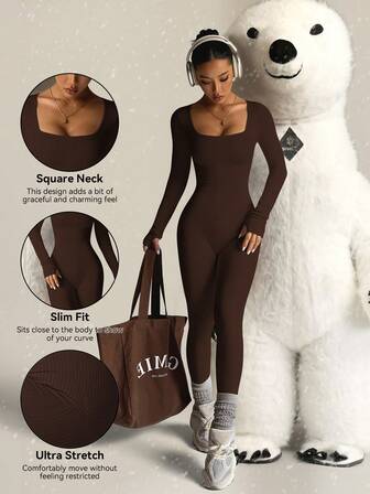 Women's Athletic Snowboarding Hiking Thumb Holes Jumpsuits