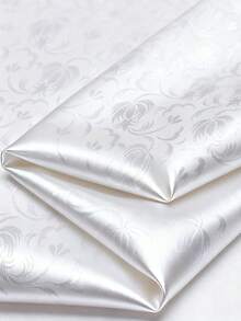 1pc Satin Fabric With Jacquard Weave Texture, Suitable For Party Dresses And Home Decor