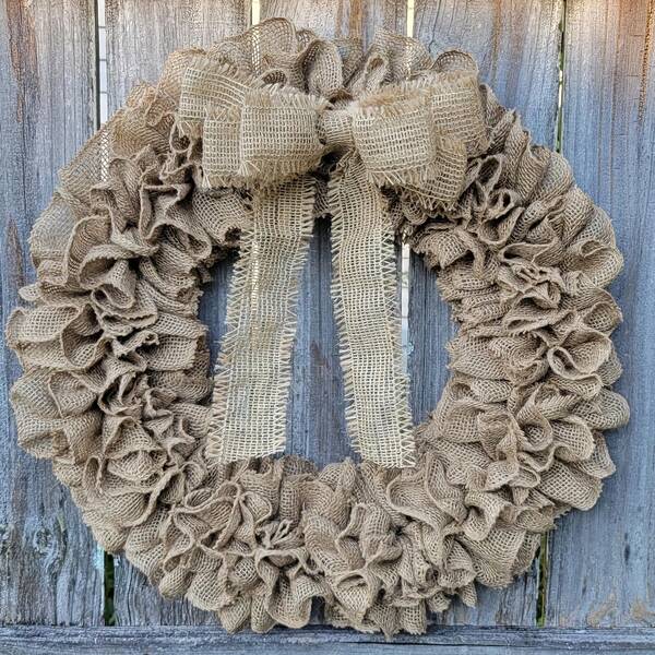 Farmhouse Wreath, Neutral Wreath, Burlap Wreath, Year-Round Wreath, Everyday Wreath, Seasonal Wreath, Housewarming Gift