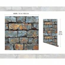 FLFK Boho Vintage Wallpaper Peel And Stick Removable Flower Shape Stripe Wall Mural Living Room, Bedroom, Kitchen, Office, Apartment Decor 16x128