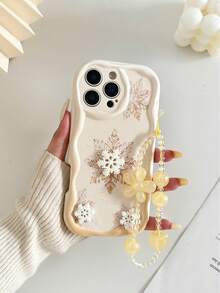 Ốp điện thoại DIY họa tiết người tuyết, viền lượn sóng, bóng mượt, vẽ tay, chống sốc, kèm vòng tay hạt cườm thủ công, tương thích với iPhone 17pro/17Air/17/17promax/16/11/16pro/16plus/16promax/16e/15Promax/13/14/12/XS/XR/7G/8ung và Galaxy S25/S25PLUS/S25 Ultra/A16/A36/A26/A56/A50/A12/A32. Phiên bản quốc tế, không phải phiên bản nội địa. - Nhiều màu - Xem 4