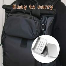 Travel Soap, Aluminum Silver Bar Soap Container With Lid Portable Compact Shower Dish Saver Accessories Home Bathroom Storage Travel Camping - 1 - 查看 5