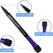 8 Pack Low Odor Dry Erase Markers Fine Tip, Assorted Colors Whiteboard Markers, Fine Point Magnetic Dry Erase Markers With Eraser, Office School Home Supplies