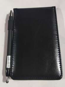 Mini Pocket Notebook, Memo Pad Holder, Includes 3 X 5 Inch Pocket Notebook, Ballpoint Pen, Small Leather Notebook (A7) - one-size - View 14