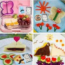 4 Pcs Dinosaur Sandwich Cutter Set For Kids, Plastic Bread Molds And Toast Cutter Shapes, DIY Cute Sandwich Making Tools For School Meals And Bento Lunch Accessories, Fun Kitchen Gadgets For Children, Perfect For Breakfast, Snacks, Parties And Lunch Box Preparation ( Material, Easy To Clean, Reusable)