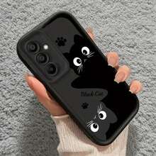 Funda para Teléfono de Gato de Dibujos Animados Súper Kawaii Compatible con for  for galaxy S25/S24/S23/S22 Plus Ultra 5G, Antigolpes, Anticaídas y Antideslizante, Carcasa Protectora Suave de Cobertura Total para la Nueva Lente Escalera Tianyan, Funda para for Honor, fundas de movil, protector para celular, case para celular, fundas, case - Multicolor - Ver 1