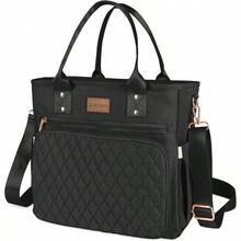 Large Lunch Bags For Work Insulated Insulated Adult Lunch Box For Women Durable Nylon Thermal Cute Lunch Bag For Women Leakproof Cooler Tote Bag With Storage Pocket Black