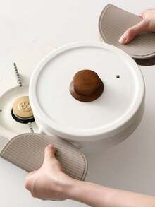 1 Pieza Tapete de mesa multiusos, Salvamanteles de cocina a rayas resistente al calor, Alfombrilla de aislamiento de silicona gruesa resistente al calor, Guantes de horno, Protectores de manos, Salvamanteles