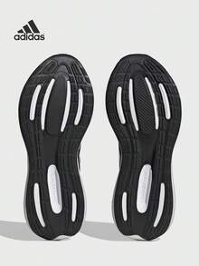 Adidas Runfalcon 3 Shock-Absorbing Anti-Slip Durable Low-Top Running Shoes, Women, Black & White - Black - View 4