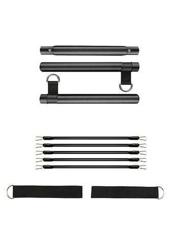 Pilates Bar Kit With Resistance Bands, Pilates Bar With Stackable Bands Workout Equipment