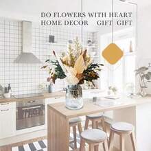 Natural Dried Flower Bouquet Pampas Grass Decor Fall Flower Arrangements With Eucalyptus Palm Preserved Plants Rustic Western Floral For Table Centerpiece Bohemia Home Wedding Decoration - 豐富多彩的 - 查看 3