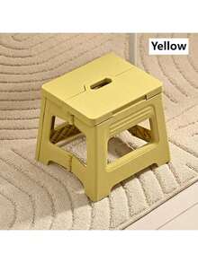 1pc Folding Stool, Lightweight And Durable Plastic, Adjustable Folding Stool, Suitable For Home, Kitchen, Bathroom, Bedroom, Portable Outdoor Travel Fishing Chair, Non- Multifunctional Small Stool, Easy To Store - Multiple Colors Available
