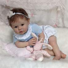 Reborn Dolls Girls 19 Inch Lifelike Silicone Baby Doll Like Real Baby Doll With Soft Cloth Body - Nhiều màu - Xem 5