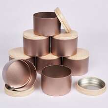 49pcs 4oz Rose Gold Tin Candle Jars With Lids, Fashionable Portable DIY Candle Making & Storage Container Kit, Includes Soy Wax Materials, Perfect Gift For Valentine's Day, Spring Festival And Easter