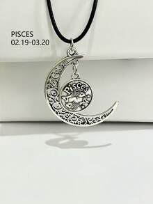 1pc Zodiac Sign Hanging Ornament, Rear View Mirror Decor, Metal Pendant, High-Quality Hanging Accessory