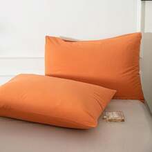 Ultra Soft 100% Cotton Solid Color Dusty Pink Queen Duvet Cover Set With Zipper Closure - 3 Pieces,  In 2025 - 橘色 - 查看 5