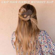 French Concord Flat Hair Clips - 6PCS Curved Hair Claw No Slip Hair Clips Volume Strong Hold Clip Hair Claw For Women Girls (Matte Duckbill(Medium, 3.3")){"Color_name":"MatteDuckbill(Medium"} - MatteDuckbill(中) - 查看 4