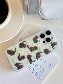 1pc Cute Cartoon Cat Design Phone Case, Suitable For IPhone 17 Pro Max, 15, 16 Pro Max, 14 Pro, 13 Pro Max, 13/14, Shockproof, Girly Style