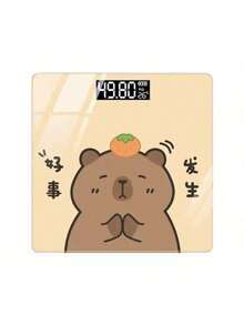 Báscula de capibara a batería, diseño de dibujos animados lindo, adecuada para uso familiar. - Café integral - Ver 6