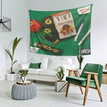 Reaty Oak Revival Theme Art Tapestry, Vibrant Wall Decor For Living Room Bedroom Office, Aesthetic Home Party & Music Room Decoration, 90g/㎡ Polyester Fabric, Ideal Gift For Halloween, Thanksgiving, Bl1ack Friday & Christmas - 彩色 - 查看 4