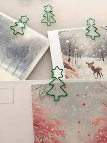 10 Stücke Weihnachtsbaum Büroklammern, kreative Feiertags-Büroartikel Lesezeichen Ordner, Weihnachts-Serie kleine Geschenke geeignet für Lehrer, Schüler, Kollegen, Freunde, Feiertags-Geschenke, Bürobedarf, Weihnachtsdekoration