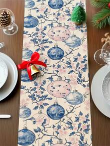1 pièce Chemin de table boule de Noël, Chemin de table décoratif de Noël, Chemin de table aspect lin de Noël, Chemin de table, Chemin de table, 1 pièce Chemin de table, 4 pièces Sets de table, 1 pièce Housse de coussin, 3 produits disponibles, Décoration de maison saisonnière intérieure et extérieure pour l'hiver, Décoration de Noël pour la maison, Décoration de chambre de Noël, Décorations de fête de Noël