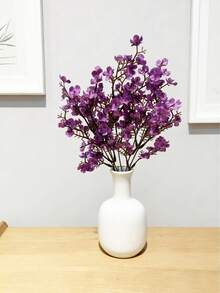 4 pièces/1 pièce Fleur artificielle en forme d'étoile, mini fleur artificielle, fleur artificielle bleue, fleurs artificielles de gypsophile. Bouquet de mariée artificiel pour décoration de mariage DIY, décoration de fête, décoration de la maison. Fleurs artificielles en branche