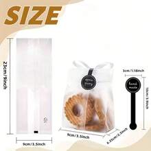 200PCS Transparent Food/Candy/Cake Self Sealing Bag, Suitable For Baking, Candy And Dessert - Reusable Polypropylene Gift Bag With Zipper Closure, Perfect For Christmas, Easter, Thanksgiving, Oktoberfest And Graduation Parties, Dessert Storage | Decorative Window Bag | Reusable Food Bag - Multicolor - View 8