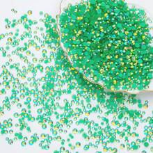 25000Pcs Dark Green AB Rhinestones For Bedazzling Kit, 3-5mm Resin Flatback Rhinestones Bulk Bedazzle Gems Diamonds For Crafts DIY Shoes, Clothing{"Color_name":"DarkGreenAB"} - 深綠色AB - 查看 7