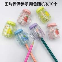 1件/2件/3件/4件/5件/6件/9件/10件/15件/32件创意珍珠奶茶杯卷笔刀，单孔，易削，金属刀片，ABS塑料，防刮，透明刨花收集器，设计 - 彩色 - 查看 14