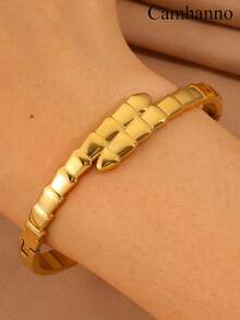 Camhanno 1 pieza Brazalete de acero inoxidable con diseño de escorpión, exquisito y de moda, estilo retro moderno, adecuado para fiestas y reuniones, es un excelente regalo para realzar su elegante temperamento