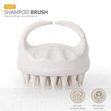 Cepillo Masajeador y Exfoliante Cabelludo de Silicona Beige - Ideal para Eliminar Caspa y Promover Crecimiento del Cabello - Multicolor - Ver 3