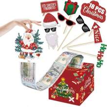 Christmas Money Box For Cash Gift Pull Christmas Photo Booth Props Money Gift Boxes For Cash Surprise Money Boxes For Cash Christmas Party Supplies Money Holder