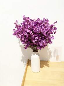 4 pièces/1 pièce Fleur artificielle en forme d'étoile, mini fleur artificielle, fleur artificielle bleue, fleurs artificielles de gypsophile. Bouquet de mariée artificiel pour décoration de mariage DIY, décoration de fête, décoration de la maison. Fleurs artificielles en branche