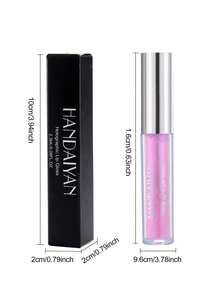 HANDAIYAN Gloss Labial Polarizado, Tinta Labial Perolada Brilhante Hidratante de Longa Duração, Presente de Maquiagem para Festa, Viagem, Acampamento, Ao Ar Livre, Natal, Inverno, Adequado para Mulheres, Melhor Escolha de Cor para Moda Fancy Y2K - 04 Bare Pink - Visão 8