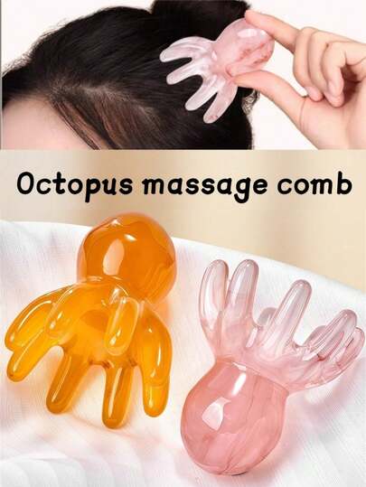 5/3/1 Octopus Scalp Massage Comb, A Portable Octopus-Head SPA Massage Comb For Meridian Scraping And Scalp Massage. It Relieves Fatigue, Soothes And Relaxes, And Provides Massage And Scraping. This Multi-Functional Portable Massager Makes A Great Birthday Gift, Party Gift, Christmas Gift, Or Holiday Gift.