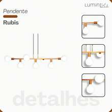 Rubis Aluminum Pendant Ceiling E27 7 Lights Lumini Lab - Rose Gold - View 5