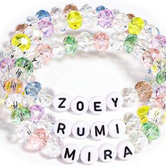 Demon Hunters Merch Rumi Zoey Mira-inspirerade armband 3 st stapelbara stretchiga vänskapspärlarmband för unika merchandise-smycken presenter till fans kvinnor män