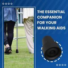 Cane Tips Pack Of 2 - 34 Heavy Duty Rubber Cane Tips - Durable And Non - Slip Walking Stick Tips Canes, Crutches, And Walkers - Black - Initial - View 2