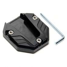 قاعدة مانعة للانزلاق للركلة الجانبية للدراجة النارية قطعة واحدة، دعامة جانبية من سبيكة الألومنيوم لتمديد مسند القدم