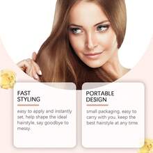 Hoegoa Hair Wax Stick For Women & Little Girls Long Lasting Strong Hold Control Hair Edge Broken Frizz Flyaway Styling Non-Greasy Smoothing Gloss Hair Finishing Shaping Back Hair Pomade Cream - 粉色 - 查看 3
