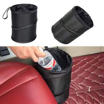 1PC Convenient Car Trash Bin - Hangable Garbage Bag For Seat Backs - 6.29x7.87 Inch - Litter Container And Storage Bag For Interior Car Accessories , Men Gift