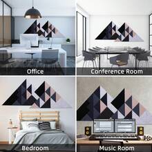 Tutmyrea 41 Pack Self-Adhesive Triangular Acoustic Panels, 88"X35" Sound Absorbing Panels, Soundproof Wall Panels, Wall Decoration Art Soundproof Wall Panels For Studios, Homes, Offices(Mountain Peak)