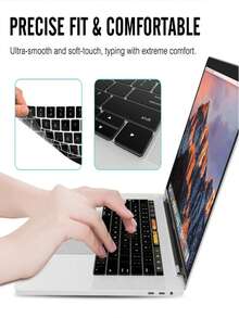 1pc Black Keyboard Cover Skin Protector Compatible With IANSI Layout (US Version)/Electronics/Office Supplies/Computer Accessories/Computer Screen Protector/ Compatible With Air 13 Case/Computer Protection/ Accessories//Computer/Computer Screen - ANSI Layout (US Version) - View 4