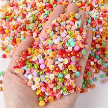 1 paquete de 100/200/300/500 piezas de decoraciones de resina con flores planas y lindas de 0,75 cm/0,29 pulgadas para hacer joyería