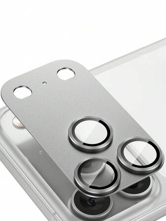 1片白色相机镜头保护膜，兼容苹果17 Pro/17 Pro Max，一套相机镜头保护膜，AR防碎钢化玻璃，适用于日常、办公、家庭使用，防水防震防摔防刮花。