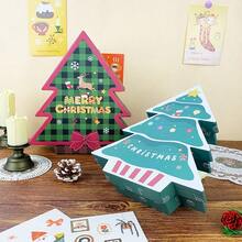 2 Einheiten Weihnachtskapazität Starker festlicher Sinn Papier Weihnachtsbaum-förmige Geschenkbox Set (Keine kostenlosen Geschenke), Weihnachtsstil grün-rosa karierter Weihnachtsbaum etc. Gestaltetes Weihnachtsbaum-förmiges Geschenkbox Set mit Klappendeckel zum Aufbewahren von Weihnachtsgeschenken und kleinen Artikeln, geeignet für Weihnachten, weihnachtsthematische Aktivitäten