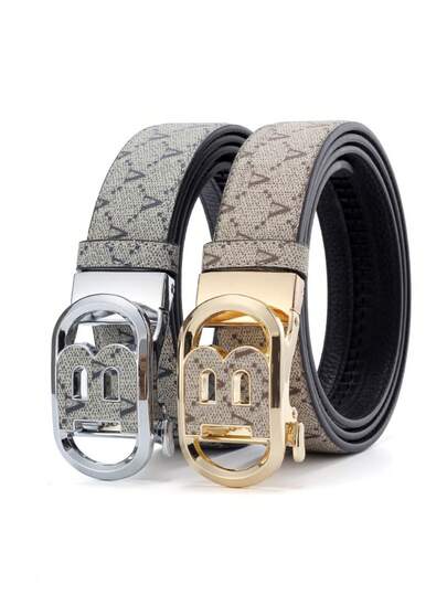 Heißer Verkauf 2025 Neuer Stil Altes Muster Buchstabenmuster Herren Gürtel Business Formal Leicht Luxuriöses Vielseitiges Accessoire Gürtel Altes Geld Vintage Herbst/Winter Stadtoutfit Klassisch Weihnachten Winter Mode Tägliches Geschenk für Freund